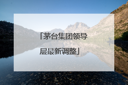 茅台集团领导层最新调整