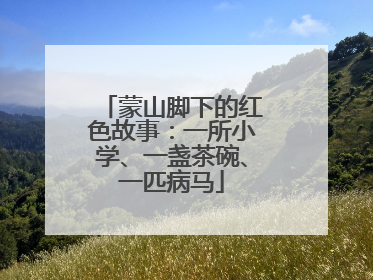 蒙山脚下的红色故事：一所小学、一盏茶碗、一匹病马