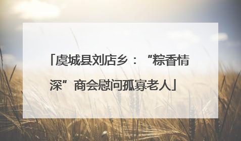 虞城县刘店乡：“粽香情深”商会慰问孤寡老人