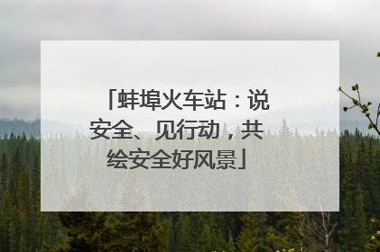 蚌埠火车站：说安全、见行动，共绘安全好风景