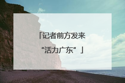 记者前方发来“活力广东”