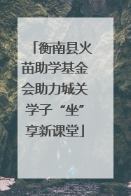 衡南县火苗助学基金会助力城关学子“坐”享新课堂