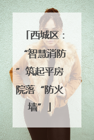 西城区：“智慧消防”筑起平房院落“防火墙”
