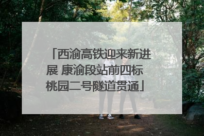 西渝高铁迎来新进展 康渝段站前四标桃园二号隧道贯通