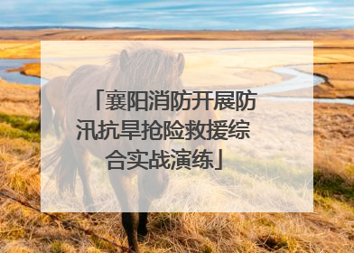 襄阳消防开展防汛抗旱抢险救援综合实战演练
