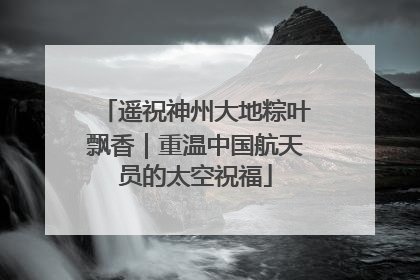 遥祝神州大地粽叶飘香｜重温中国航天员的太空祝福