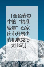 金色麦浪中的“精准较量”石家庄市开展小麦机收减损大比武