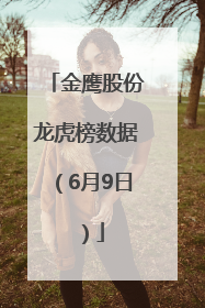 金鹰股份龙虎榜数据（6月9日）
