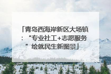 青岛西海岸新区大场镇：“专业社工+志愿服务”绘就民生新图景