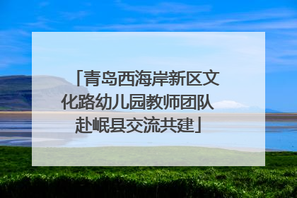 青岛西海岸新区文化路幼儿园教师团队赴岷县交流共建