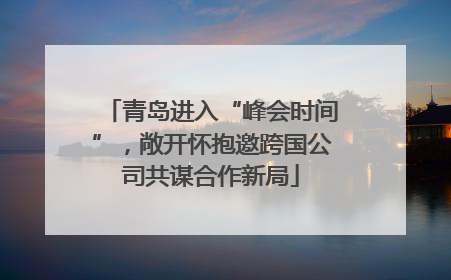 青岛进入“峰会时间”，敞开怀抱邀跨国公司共谋合作新局