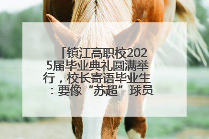 镇江高职校2025届毕业典礼圆满举行，校长寄语毕业生：要像“苏超”球员一样永不放弃