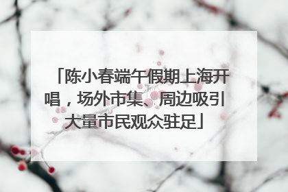陈小春端午假期上海开唱，场外市集、周边吸引大量市民观众驻足