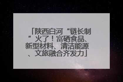 陕西白河“链长制”火了！富硒食品、新型材料、清洁能源、文旅融合齐发力