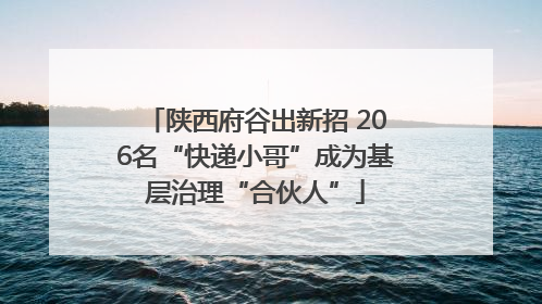陕西府谷出新招 206名“快递小哥”成为基层治理“合伙人”