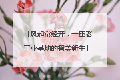 风起常经开：一座老工业基地的智美新生