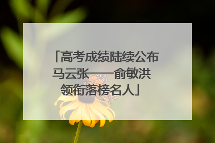 高考成绩陆续公布 马云张一一俞敏洪领衔落榜名人