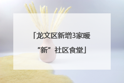 龙文区新增3家暖“新”社区食堂