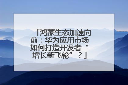 鸿蒙生态加速向前：华为应用市场如何打造开发者“增长新飞轮”？
