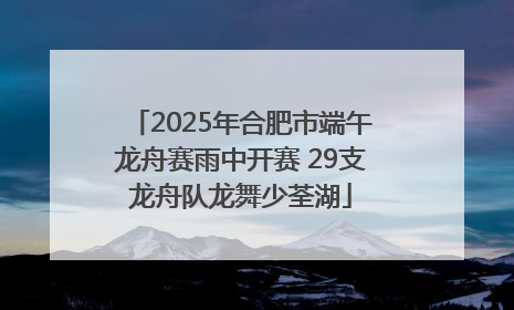 2025年合肥市端午龙舟赛雨中开赛 29支龙舟队龙舞少荃湖