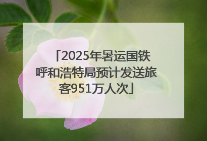 2025年暑运国铁呼和浩特局预计发送旅客951万人次