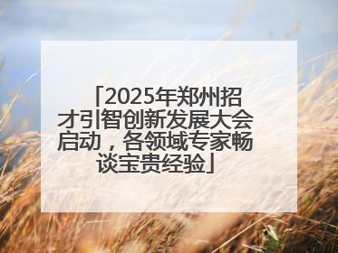2025年郑州招才引智创新发展大会启动，各领域专家畅谈宝贵经验