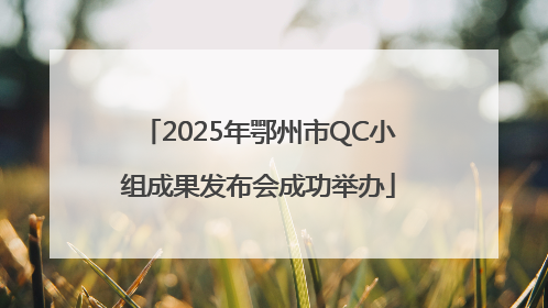 2025年鄂州市QC小组成果发布会成功举办