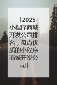 2025小程序商城开发公司排名，盘点优质的小程序商城开发公司