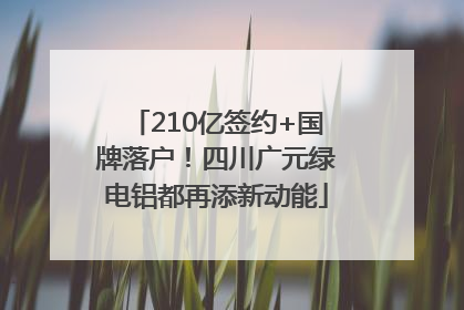 210亿签约+国牌落户！四川广元绿电铝都再添新动能