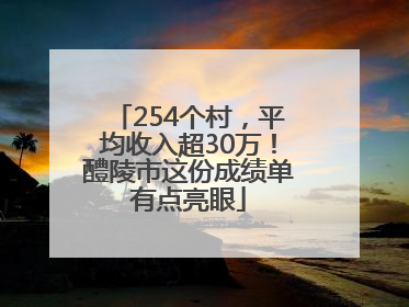 254个村，平均收入超30万！醴陵市这份成绩单有点亮眼