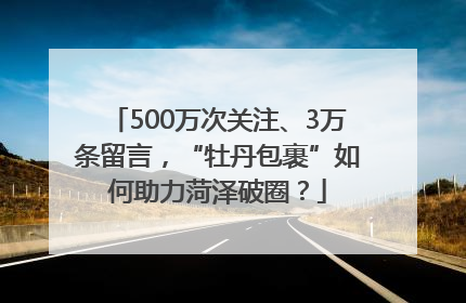 500万次关注、3万条留言，“牡丹包裹”如何助力菏泽破圈？