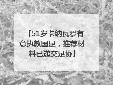 51岁卡纳瓦罗有意执教国足，推荐材料已递交足协