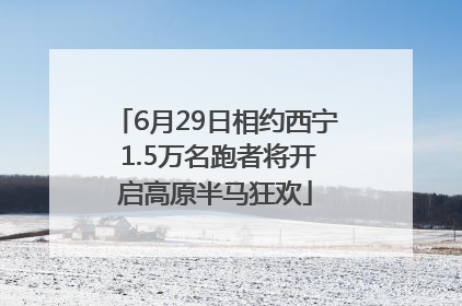6月29日相约西宁 1.5万名跑者将开启高原半马狂欢