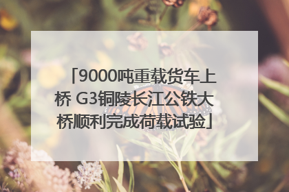 9000吨重载货车上桥 G3铜陵长江公铁大桥顺利完成荷载试验
